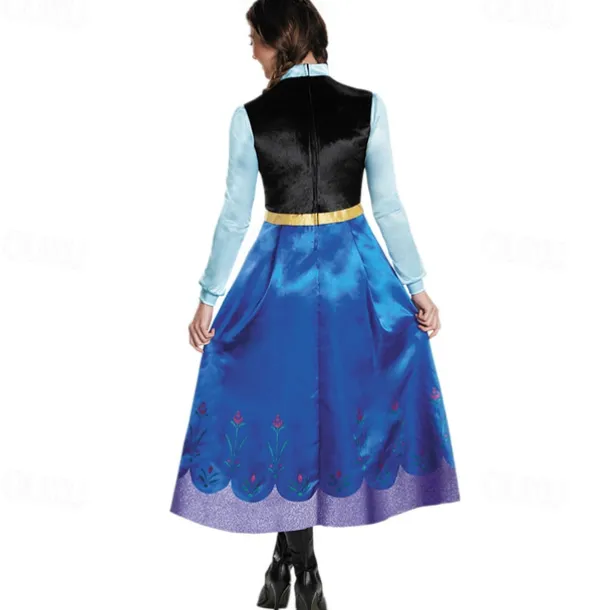 Frozen Fairytale Princess Anna Cosplay Costume Flower Girl Dress Theme Party Costume Cosplay Movie Cosplay for Men's Women's Adults' Carnival Masquerade Bachelorette Party