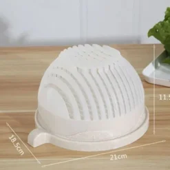 Fruit & Vegetable Cutter Easy Salad and Fruit Cutter Bowl - Eco-Friendly, Dishwasher Safe, Perfect Kitchen Helper for Quick Meal Prep