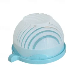 Fruit & Vegetable Cutter Easy Salad and Fruit Cutter Bowl - Eco-Friendly, Dishwasher Safe, Perfect Kitchen Helper for Quick Meal Prep