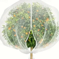 Fruit Mesh Bags for Fruit Trees Bird-proof Nets to Protect Apple Trees and Blueberry Shrubs From Birds Pests and Deer Cicada Mesh Covers With Zippers and Drawstrings