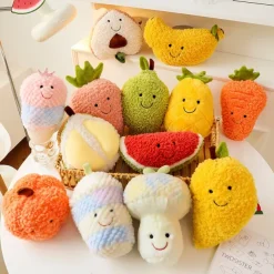 Fruit Plush Cuddly Toy for Kids - Soft Polyester Stuffed Figure for Interactive Play Ideal Gift for Ages 14 on Special Occasions like Christmas and Birthday