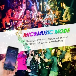 65ft 4x 5 Meter Music Synchronous Happy Multicolour Light Strip 2835 RGB LED Flexible Light Strip with 20 key IR Controller Optional with Adapter Kit DC12V