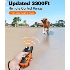 3300Ft Dog Training Collar with Remote for Small Medium Large Dogs Rechargeable Waterproof E Collar with Beep (1-8) Vibration(1-16) Safe Shock(1-99)