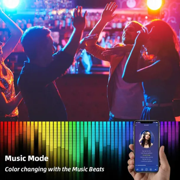 32.8ft 10m COB Bluetooth LED Smart Strip Lights Christmas Decor Music Sync RGB APP Color Changing for Bedroom Home TV Back Light DIY Décor