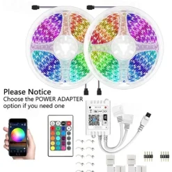 32.8Ft 10M Smart WiFi LED Light Strip RGB Tiktok Light Waterproof 5050 300LEDs Work with Alexa Google With 24 Keys Remote Control