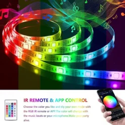 32.8Ft 10M Smart WiFi LED Light Strip RGB Tiktok Light Waterproof 5050 300LEDs Work with Alexa Google With 24 Keys Remote Control