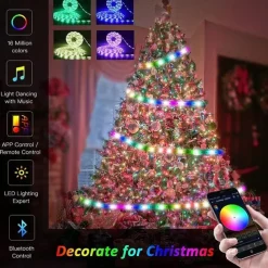 32.8Ft 10M Smart WiFi LED Light Strip RGB Tiktok Light Waterproof 5050 300LEDs Work with Alexa Google With 24 Keys Remote Control