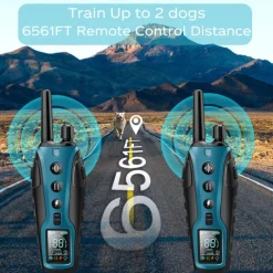 4000FT Pet Dog Training Shock Collar with Flashing Light for Night Walks Adjustable Pitch Beep Vibration Shock Keypad Lock Rechargeable IPX7 Waterproof