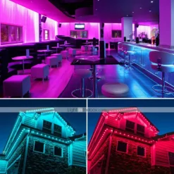 16-100FT Smart RGB IC LED Light Strip - 24V Waterproof Multi Color-Chasing Lights with APP & Music Sync Addressable for Bedroom & Outdoor Use 1 Roll