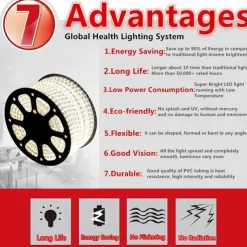 16-100FT Smart RGB IC LED Light Strip - 24V Waterproof Multi Color-Chasing Lights with APP & Music Sync Addressable for Bedroom & Outdoor Use 1 Roll