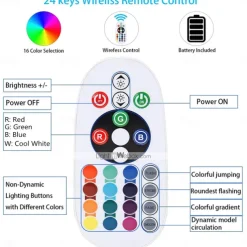 16-100FT Smart RGB IC LED Light Strip - 24V Waterproof Multi Color-Chasing Lights with APP & Music Sync Addressable for Bedroom & Outdoor Use 1 Roll