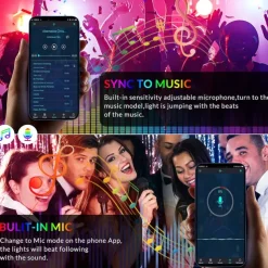 10ft/20ft Waterproof Neon Light Strip, Addressable RGB Rainbow Pixel Light with 2.4G APP Control Bar Synchronize Music Control to DIY LED Neon Sign Art Wall Decoration Lighting Including Power WS2811