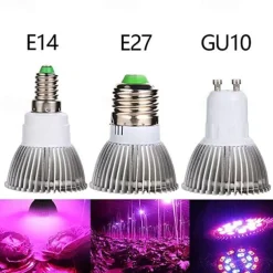 Full Spectrum LED Grow Light E27/GU10/E14 Bulb - UV Black Light & IR 28 LEDs for Greenhouse & Plant Growing Set of 4/6