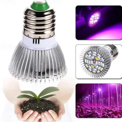 Full Spectrum LED Grow Light E27/GU10/E14 Bulb - UV Black Light & IR 28 LEDs for Greenhouse & Plant Growing Set of 4/6