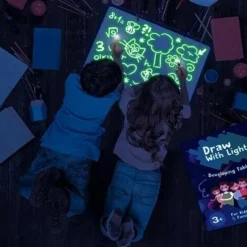 Fun Drawing Pad Board Glow in Dark with Light for Kids Painting Board Educational Toy and Developing Drawing or Writing Skills