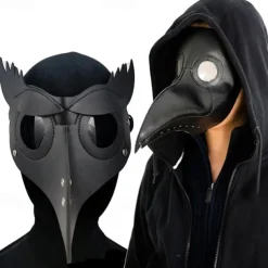 Funny Medieval Steampunk Plague Doctor Bird Mask Latex Punk Cosplay Masks Beak Adult Festival Event Cosplay Props White Black for Halloween