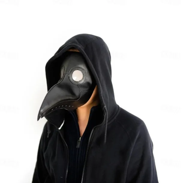 Funny Medieval Steampunk Plague Doctor Bird Mask Latex Punk Cosplay Masks Beak Adult Festival Event Cosplay Props White Black for Halloween