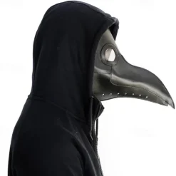 Funny Medieval Steampunk Plague Doctor Bird Mask Latex Punk Cosplay Masks Beak Adult Festival Event Cosplay Props White Black for Halloween