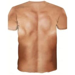 Funny Muscle T-shirt Anime Print 3D Funny Street Style For Men's Adults' 3D Print