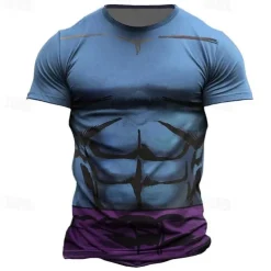 Funny Muscle T-shirt Print 3D Funny For Men's Adults' Carnival Masquerade 3D Print Street Casual Daily