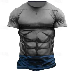 Funny Muscle T-shirt Print 3D Funny For Men's Adults' Carnival Masquerade 3D Print Street Casual Daily