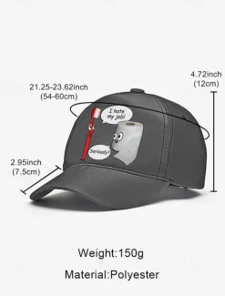 Funny Printed Baseball Cap with Toothbrush and Toilet Paper Cartoon Design, Adjustable Hat for Men and Women, Perfect for Casual Wear, Humor Gifts, and Everyday Style
