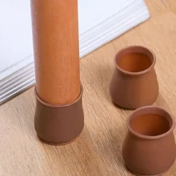 Furniture Leg Caps,Silicone Chair Leg Covers with Thickened Felt Pads: Noiseless Furniture Foot Protectors for Tables, Chairs, Stools