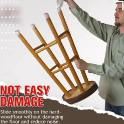 Furniture Leg Caps,Silicone Chair Leg Covers with Thickened Felt Pads: Noiseless Furniture Foot Protectors for Tables, Chairs, Stools