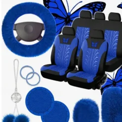 FYAUTOPER 9 PCS Car Seat Cover for Wear-Resistant Comfortable Easy to Install for Car