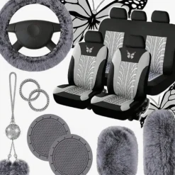 FYAUTOPER 9 PCS Car Seat Cover for Wear-Resistant Comfortable Easy to Install for Car