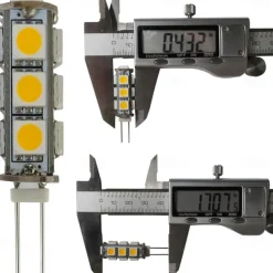 G4 Bi-pin LED Bulbs 13-5050 SMD 2W G4 LED Bulb 12V DC Bi-Pin Base Super Bright Interior Light Bulbs for RV Boat Light Cabinet Lights Landscape Lighting 10Pcs