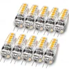 G4 Bi-Pin LED Light Bulbs 3W AC/DC 12-24V, Dimmable for Landscape, Under Cabinet, & Chandelier Lighting 10pcs