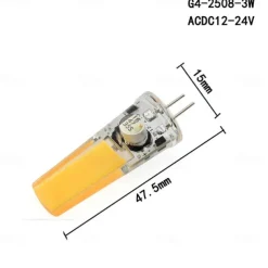 G4 Bi-pin LED Light Bulbs 3W Equivalent to 30 Watt Light Bulb AC DC 12V-24V 3000K Warm White/6000K White or Under Cabinet Light Ceiling Lights RV Boats Outdoor Landscape Lighting