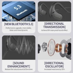 G9 bone air conduction detachable extension microphone bluetooth headset sports business HD call noise reduction long range