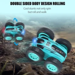 2.4g Double-Sided Tumbling Stunt Car High-Speed 360 Rotating Remote Control Car Children's Boys Electric Toy