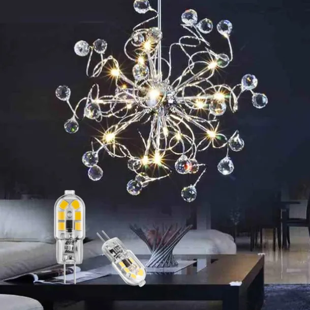 G4 LED Bulb AC/DC 12V G4 Bi-Pin Base Lights Dimmable G4 20W Halogen Bulb Replacement Warm White 3000K/ White 6000K Clear Cover 5Pack