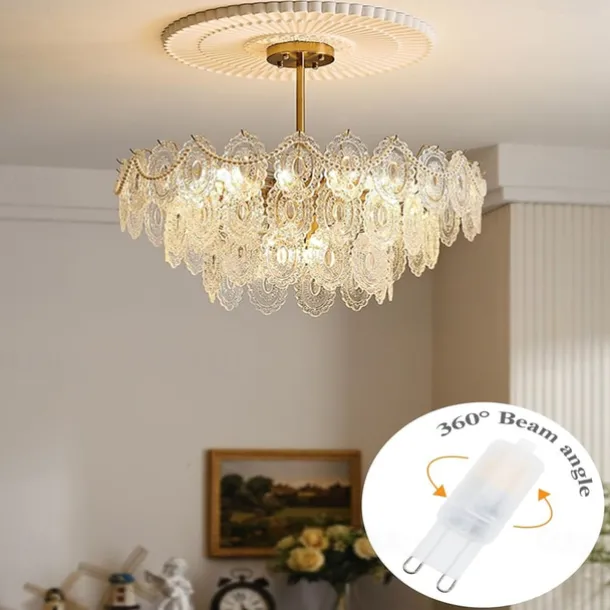 G9 LED Bulb 3000K Warm White/6000K White Light3/5W 30W/50W Halogen Equivalent G9 Bipin Base 360 Beam Corner Bulb for Home Lighting Clear Cover (5Pack)