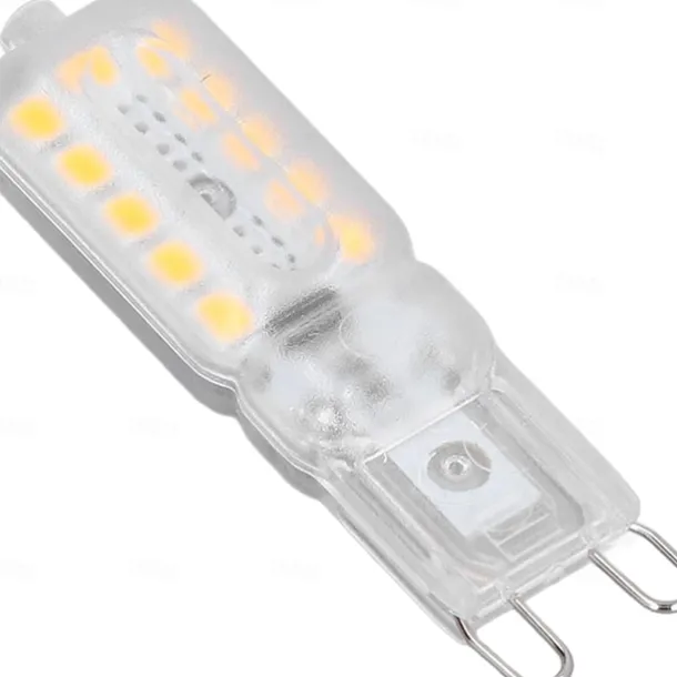 G9 LED Bulb 3000K Warm White/6000K White Light3/5W 30W/50W Halogen Equivalent G9 Bipin Base 360 Beam Corner Bulb for Home Lighting Clear Cover (5Pack)