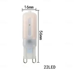 G9 LED Bulb 3000K Warm White/6000K White Light3/5W 30W/50W Halogen Equivalent G9 Bipin Base 360 Beam Corner Bulb for Home Lighting Clear Cover (5Pack)