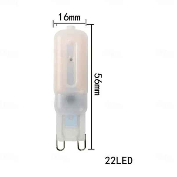 G9 LED Bulb 3000K Warm White/6000K White Light3/5W 30W/50W Halogen Equivalent G9 Bipin Base 360 Beam Corner Bulb for Home Lighting Clear Cover (5Pack)