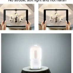 G9 LED Bulb 3000K Warm White/6000K White Light3/5W 30W/50W Halogen Equivalent G9 Bipin Base 360 Beam Corner Bulb for Home Lighting Clear Cover (5Pack)