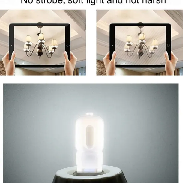 G9 LED Bulb 3000K Warm White/6000K White Light3/5W 30W/50W Halogen Equivalent G9 Bipin Base 360 Beam Corner Bulb for Home Lighting Clear Cover (5Pack)