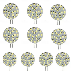 G4 LED Bulb 20W Halogen Bulb Replacement Bi-Pin LED Disc JC Side Pin 12V-24V AC/DC Under Cabinet Puck Light Bulbs 5/10 Pcs