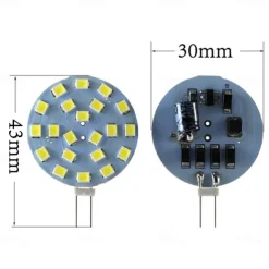 G4 LED Bulb 20W Halogen Bulb Replacement Bi-Pin LED Disc JC Side Pin 12V-24V AC/DC Under Cabinet Puck Light Bulbs 5/10 Pcs