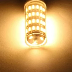 G9 LED Corn Bulbs Dimmable 5W 12V/24V AC/DC – 63LED 4014 for Chandelier, RV, Camper, Marine 4pcs