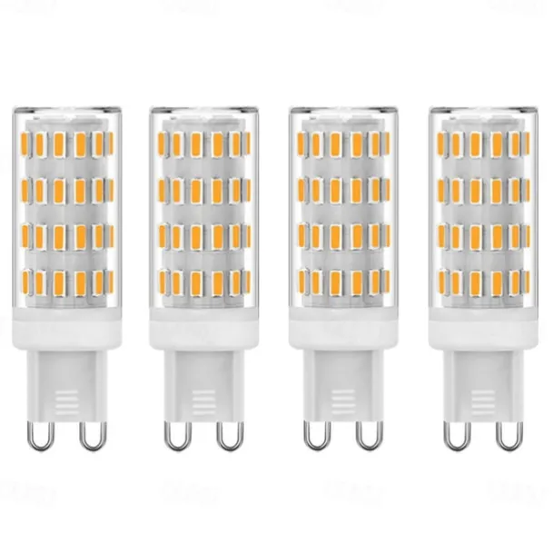 G9 LED Corn Bulbs Dimmable 5W 12V/24V AC/DC – 63LED 4014 for Chandelier, RV, Camper, Marine 4pcs