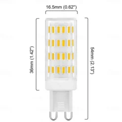 G9 LED Corn Bulbs Dimmable 5W 12V/24V AC/DC – 63LED 4014 for Chandelier, RV, Camper, Marine 4pcs