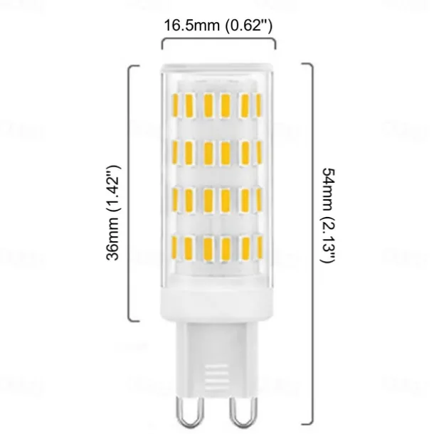 G9 LED Corn Bulbs Dimmable 5W 12V/24V AC/DC – 63LED 4014 for Chandelier, RV, Camper, Marine 4pcs