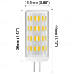 G4 LED Corn Light Bulbs 12V/24V AC/DC, 5W 63LED Dimmable for Crystal Chandeliers, Warm White & White, 4pcs