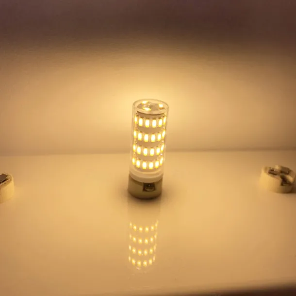 G4 LED Corn Light Bulbs 12V/24V AC/DC, 5W 63LED Dimmable for Crystal Chandeliers, Warm White & White, 4pcs